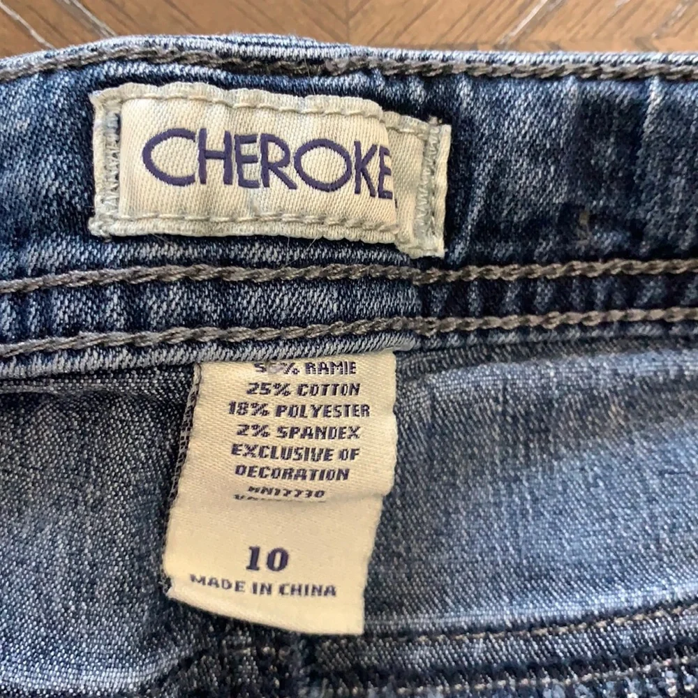 Cherokee blue medium wash denim straight jeans Size 10